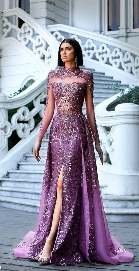 Long sleeve evening gowns