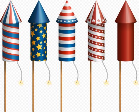 Fireworks Clipart, Pinata Diy, Firework Rocket, Blue Fireworks, Rocket Design, 4th July Crafts, Patriotic Crafts, 4th Of July Celebration, 4th Of July Decorations