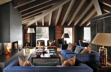 Luxury Ski Chalet Interiors, Ski Chalet Interior Design, Ski Lodge Interior, Ski Chalet Interior, Fireplace Lounge, Chic Chalet, Chalet Interior Design, Mountain Interiors, Chalet Chic