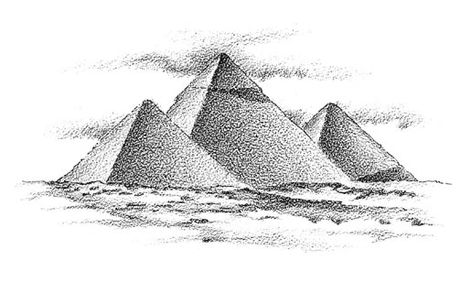 Great Pyramids of Egypt | Randal Birkey Pyramid Design Art, Pyramid Sketch Drawings, Pyramid Tattoo Stencil, Pyramids Of Giza Drawing, Pyramid Of Giza Drawing, Pyramid Sketch, Pyramid Tattoo Design, Egypt Tattoo Design, Pyramid Tattoo