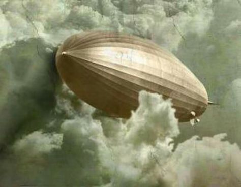 Zeppelin Balloon, Airship Balloon, Dieselpunk Vehicles, Zeppelin Airship, Air Machine, Art Deco Buildings, Vintage Airlines, Vintage Aircraft, Illusion Art