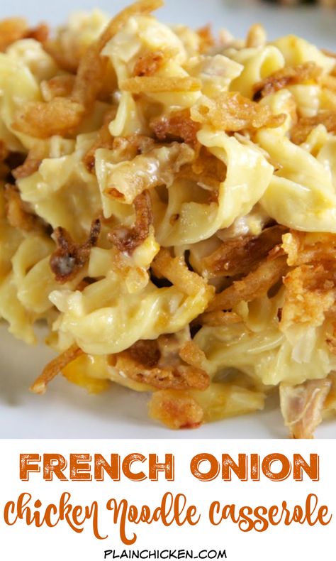 Ayam Mentega, Chicken Noodle Casserole Recipe, Noodle Casserole Recipes, Facebook Recipes, Bawang Bombay, Chicken Noodle Casserole, Dada Ayam, French Onion Chicken, French Onion Dip