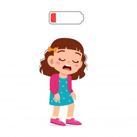 Happy cute kid girl tired low energy Pre... | Premium Vector #Freepik #vector #people #girl #character #cartoon Tired Cartoon, Kids Atv, Childrens Poems, Flashcards For Kids, Kids Vector, Kids Class, Seni Origami, Cute Couple Cartoon, Kids Clipart