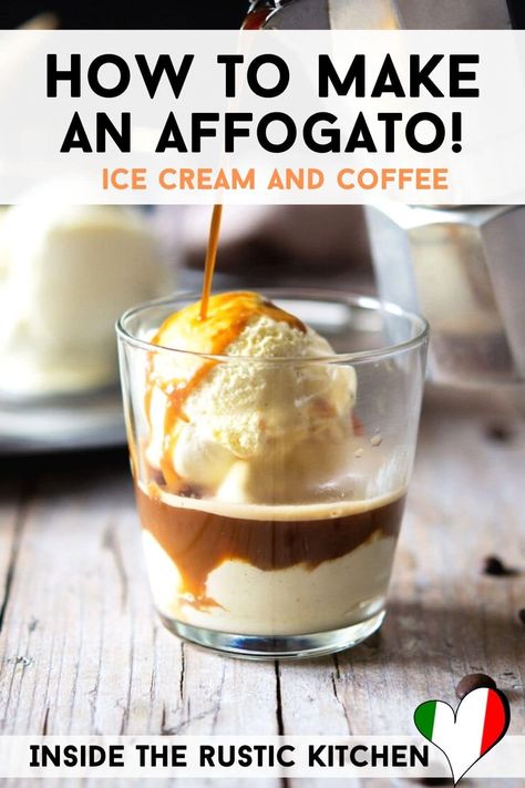 Italian Affogato, Dessert Italian, Spaghetti Eis Dessert, Italian Desserts Easy, Espresso Ice Cream, Affogato Recipe, Easiest Dessert, Italian Ice Cream, Coffee Drink Recipes