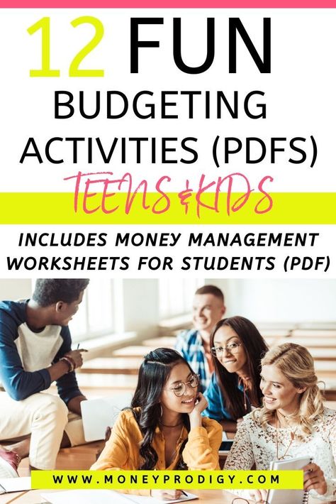 Fun budgeting activities (PDFs) – I just love these budgeting scenarios for high school students. This woman’s personally picked out money management worksheets for students (PDFs), budget scenario activities, and there are plenty of free printable money management worksheets. I can use these in my classroom…but also at home with my own kids! #teen #financialliteracy #budgeting Money Literacy, Teaching Kids Money Management, Money Management Worksheets, Financial Literacy Activities, Kids Money Management, Money Education, Money Management Printables, Money Management Activities, Consumer Math