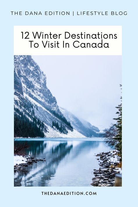 Looking for a winter getaway? Here are 12 great winter destinations to visit in Canada! Best Places To Visit In December, Winter Vacation Packing, Best Winter Destinations, Quebec Winter, Canada Mountains, Winter Picnic, Canada Winter, Winter Hike, Maligne Lake