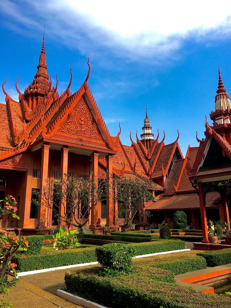 Cambodia Landscape, Cambodia Aesthetic, Cambodian Architecture, Cambodia Architecture, Khmer House, Cambodian Culture, Cambodia Culture, Khmer Architecture, Land Mine