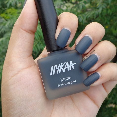 Nykaa Matte Nail Paints Black Sesame Pudding Nail Paint Colors Shades, Nailpaints Colors Latest, Nykaa Nail Polish, Nailpaints Colors, Mate Nail Polish, Mat Nail Polish, Black Nail Paint, Nail Paint Colors, Matt Nail Polish