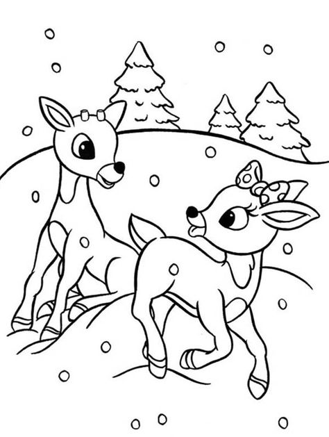 Clarice Bean, Rudolph Coloring Pages, Merry Christmas Coloring Pages, Deer Coloring Pages, Christmas Coloring Pages For Kids, Santa Ideas, Rudolph Red Nosed Reindeer, Free Christmas Coloring Pages, Work Decor