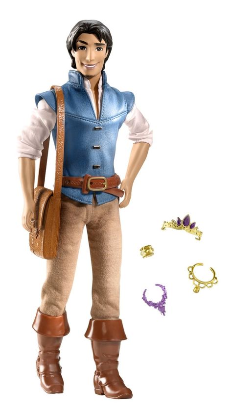 Disney Tangled Featuring Rapunzel Flynn Rider Boy Barbie Dolls, Flynn Rider Costume, Disney Collector Dolls, Rapunzel Flynn Rider, Rider Fashion, Flynn Ryder, Disney Princess Toys, Rapunzel And Flynn, Disney Figures