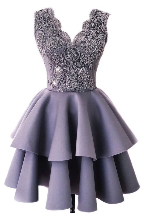 Gray Homecoming Dress, Grey Homecoming Dress, Cute Prom Dress, Grey Prom Dress, Homecoming Dresses Lace, Cute Homecoming Dresses, Short Homecoming Dresses, V Neck Prom Dresses, Dress Homecoming