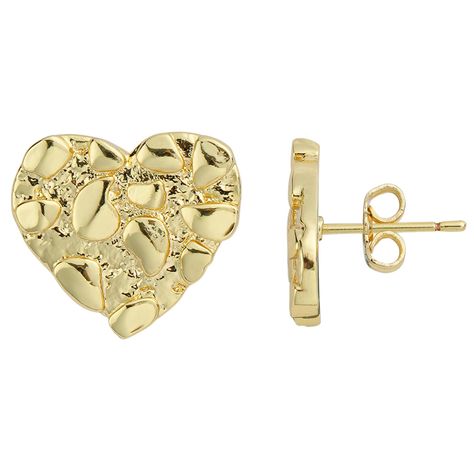 PRICES MAY VARY. 【Product Size】The Gold Heart Shape Nugget Earrings Come In Four Sizes,S (8mm) ,M(10mm),L(12mm) And XL(14mm),So You Can Choose The Size That Suits You Best. 【Rigorous Craftsmanship】Crafted With High-Quality Brass Materials And 14K Gold Plated , These Gold Nugget Stud Earrings Are Designed To Maintain Their Dazzling Shine, To Suitable For Daily Wear. 【Personal Design】14k Gold Nugget Earrings For Men Is A Classic Design, Gold Represents Youth, Passion Sunshine Harvest And Maturity. Heart Nugget Earrings, Cute Earrings Gold, Cookie Heart, Gold Nugget Jewelry, Spooky Basket, Nugget Earrings, Stud Earrings For Men, Earrings For Men, Gold Nugget