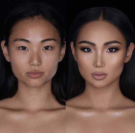 Asian Makeup Before And After, Asian Wedding Makeup, Monolid Makeup, Makeup By Mario, Asian Bridal Makeup, Wedding Makeup For Brown Eyes, Makeup Before And After, Formal Makeup, Bridal Makeup Natural