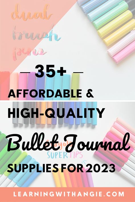 Bujo Pens And Markers, Bullet Journal Supplies List, Journaling Must Haves, Journal Must Haves, Bullet Journal Must Haves, Journal Markers, Bullet Journal Markers, Student Life Quotes, Bullet Journal Materials