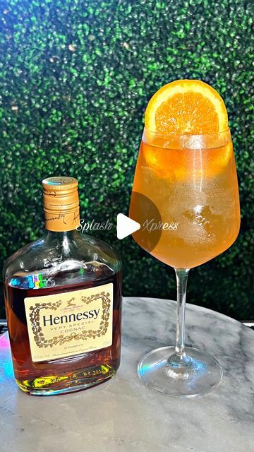 Hennesy Drinks Cocktails, Hennessy Mixed Drinks Recipes, Orange Mixed Drinks, Hennessy Cocktails Recipes, D'usse Drink Recipes, Grand Hennessy Recipe, Hennessey Drink Recipes, Henny Drinks Recipes, Hennessy Margarita Recipe