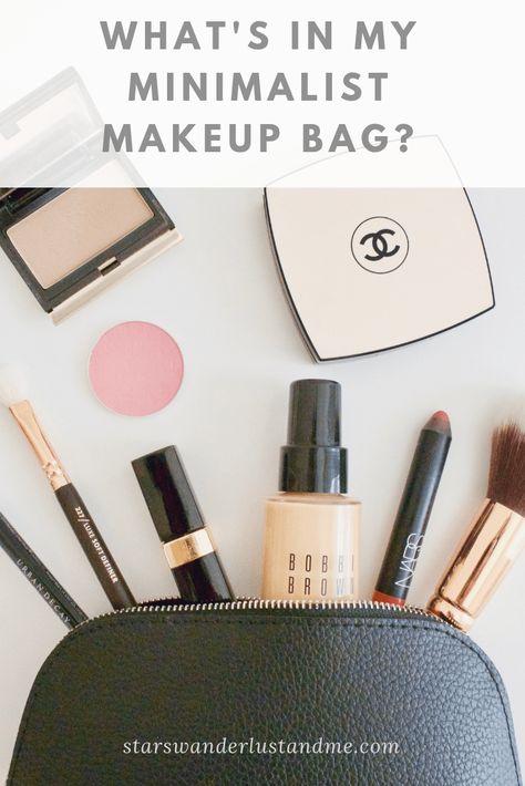 Minimal Makeup Collection, Minimalist Makeup Collection, Travel Makeup Bag Essentials, Minimalist Makeup Bag, Makeup Minimalist, Burgundy Makeup Look, Simple Beauty Routine, Ultra Minimalist, Burgundy Makeup