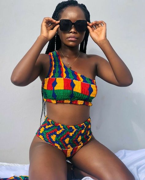 Swimsuit Business, African Print Swimsuit, African Beach, African Swimwear, Elastic Dress, Hot Summer Outfits, African Print Dress Designs, African Fashion Ankara, African Fashion Modern