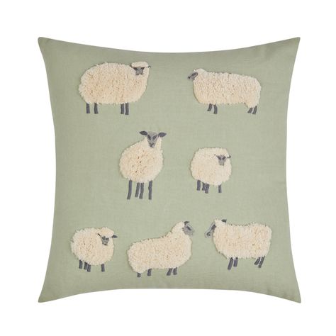 Whimsical Pillows, Fluffy Sheep, Applique Pillows, Bedding Brands, Lace Curtains, Embroidered Cushions, Embroidered Applique, Classic Decor, Childrens Room Decor