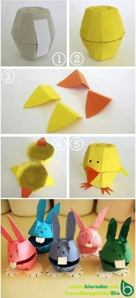 Påskeaktiviteter For Barn, Diy – Velikonoce, Egg Carton Crafts, Easy Easter Crafts, Spring Crafts For Kids, Easter Crafts Diy, Bunny Crafts, Easter Activities, Easter Crafts For Kids