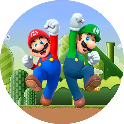 Mario Rabbids, Mario Y Luigi, Super Mario Cake, Super Mario Bros Birthday Party, Mario E Luigi, Super Mario Bros Party, Frozen Invitations, Mario Cake, Mario Bros Birthday