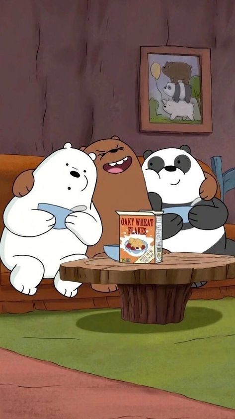 We Bare Bears Wallpapers Aesthetic, Ice Bear We Bare Bears, Bear Bears, We Bare Bears Wallpapers, Happy Birthday Wallpaper, Ice Bears, Wallpaper Doodle, We Bear, Pop Art Wallpaper