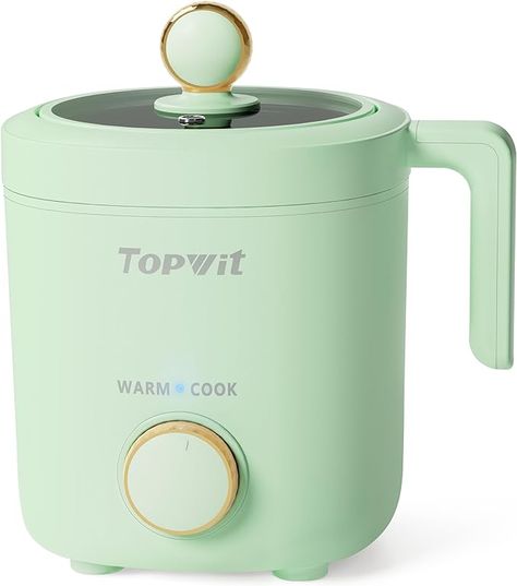 Amazon.com: TOPWIT Rice Cooker Small, 2-Cups Uncooked, 1.2L Mini Rice Cooker with Non-stick Coating, BPA Free, Portable Rice Maker with One Touch & Keep Warm Function, Green: Home & Kitchen Small Rice Cooker, Mini Rice Cooker, Rice Maker, Oatmeal Porridge, Variety Store, Rice Cookers, Cooking White Rice, Dorm Room Essentials, Slow Cookers