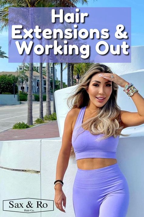 Working Out With Hair Extensions, Workout Hairstyles With Extensions, Gym Hairstyles For Long Hair Extensions, Greasy Hair Hairstyles Extensions, Gym Hairstyles With Extensions, Style Hair Extensions Long Hairstyles, Gym Hairstyles For Extensions, How To Wear Your Hair Up With Extensions, Hairstyles For Weft Extensions