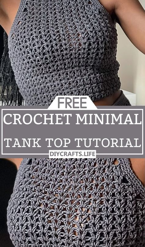 Crochet Summer Top Patterns - Stylish & Easy Designs - DIY Crafts Crochet Tank Tops Free Patterns, Crochet Tank Top Free Pattern, Crochet Halter Top Pattern Free, Free Style Crochet, Tank Top Crochet Pattern, Crochet Tank Top Free, Débardeurs Au Crochet, Crochet Halter Top Pattern, Cool Crochet