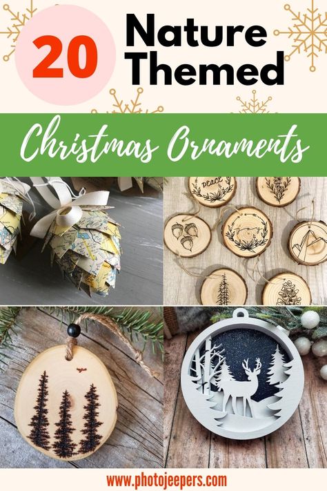 Nature Keepsake, Christmas Ornaments Outdoor, Outdoor Christmas Ornaments, Animal Christmas Ornaments, Woodland Christmas Ornaments, Natural Christmas Ornaments, Woodland Christmas Tree, Woodland Ornaments, Natural Ornaments