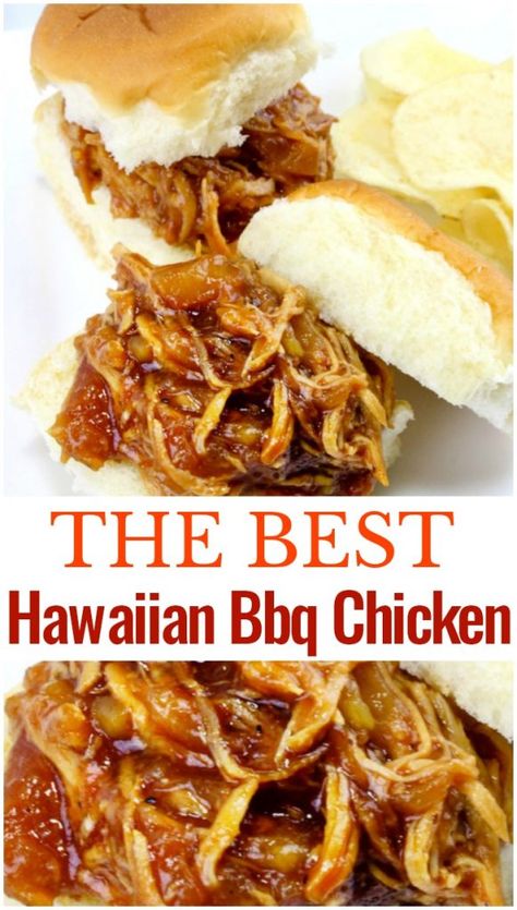 Hawaiian Bbq Chicken Wrap, Pineapple Pulled Chicken, Bbq Chicken Sliders Hawaiian Rolls Crockpot, Shredded Bbq Chicken Sliders Hawaiian Rolls, Hawaiian Chicken Wraps, Crockpot Chicken Sliders Recipes, Hawaii Bbq Chicken, Hawaiian Shredded Chicken Crockpot, Hawaiian Bbq Chicken Crockpot