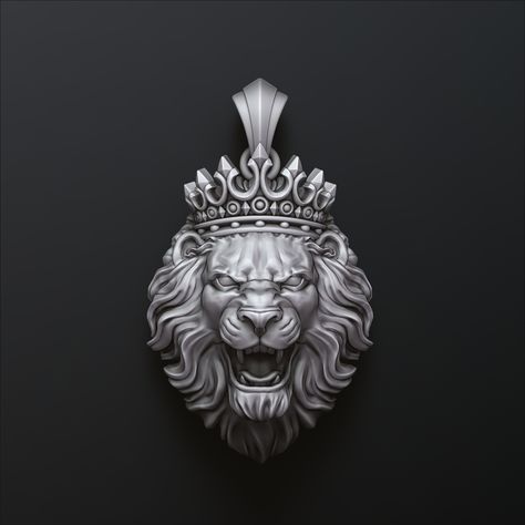 Lion With Crown Pendant 3D print model 🏷️The link to order is in bio. #king #lion #jewellery #jewelry #3dmodel #crown #3d Lion With Crown, Jewelry 3d, King Lion, Crown Pendant, Organic Jewelry, Jewelry Model, Print Models, 3d Print, Jewelry Crafts