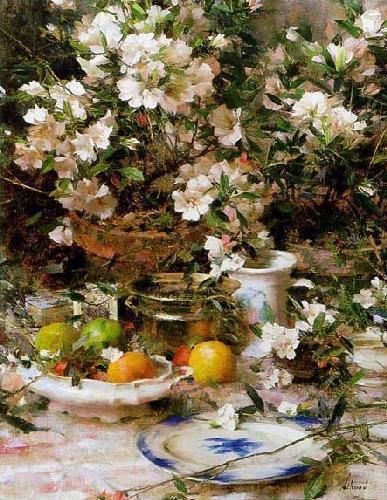 Windy Poplars Room — Richard Schmid “Azaleas & Oranges” Francis Goya, Richard Schmid, Bo Bartlett, Orange Painting, Alex Colville, John Singer Sargent, Painting Still Life, Still Life Art, Arte Floral