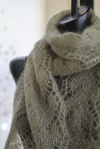 FREE Pattern Pick:  Gossamer One-Ball Lace Scarf by SweaterBabe.com (free ONLY until 5/31/15. On Ravelry, use "Buy it Now" to add this pattern to cart, where you'll see $0 as SALE price.) Mohair Shawl Knitting Patterns, Free Yarn Patterns, Lace Scarf Pattern, Lace Shawl Pattern, Knitting Patterns Free Scarf, Knitted Shawl, Lace Weight Yarn, Mohair Knit, Lace Knitting Patterns