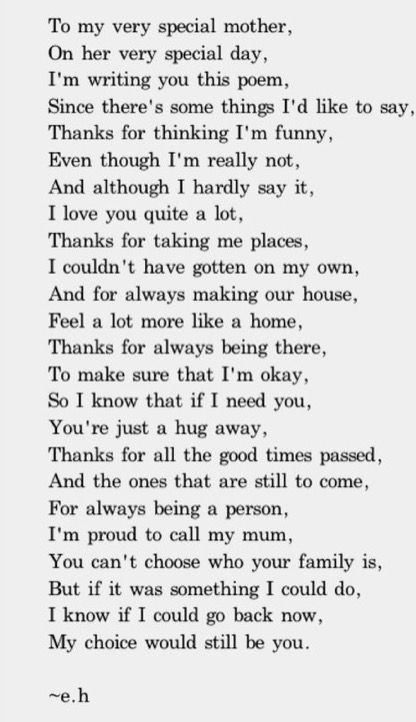 Letters To Write To Your Mom For Her Birthday, What To Write To Your Mom On Mothers Day, Speech For Mom From Daughter, What To Write In Your Mothers Day Card, Cute Things To Send To Your Mom, Poems For Moms From Daughter, Mother Letter From Daughter, Cute Poems For Your Mom, A Letter To Mom From Daughter