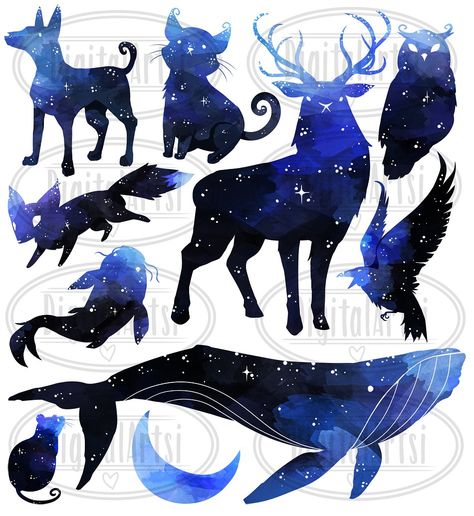 Space Whale, Space Watercolor, Dog Spaces, Space Animals, Space Dog, Watercolor Galaxy, Whale Art, Animal Silhouette, Arte Sketchbook