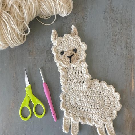 Crochet Lama Applique Free Pattern, Crochet Llama Applique Pattern Free, Crochet Llama Applique, Crochet Llama Pattern Free, Crochet Animal Applique, Crocheted Llama, Crochet Patches, Crochet Llama, Crochet Applique Patterns Free