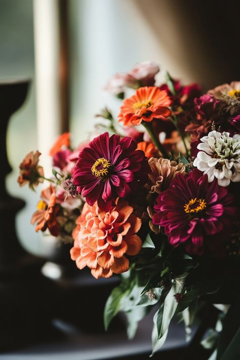 Make your ceremony unforgettable with these 60+ eye-catching zinnia bouquets! These beautiful arrangements are perfect for adding a touch of elegance and charm. Explore the full collection now! #eyecatchingbouquet #zinnias #weddingceremony Zinnias Bouquet, Zinnia Bridal Bouquet, Zinnia Wedding Flowers, Zinnia Wedding Bouquet, Zinnia Bouquet, Wildflower Bridal Bouquets, Outdoor Wedding Backdrops, Eucalyptus Wedding Bouquet, Dark Green Wedding