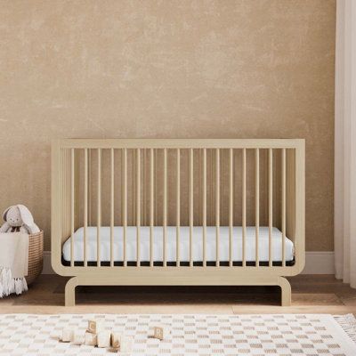 Introducing the Storkcraft Santorini Deluxe 5-in-1 Convertible Crib with Bonus Toddler Guardrail - our most stylish crib yet. To make the Santorini even more special, it includes a toddler safety guardrail — allowing you to transform it into a toddler bed, whenever your child is ready to transition to their first “big kid” bed. GREENGUARD Gold Certified and a Storkcraft original design, the elegant Santorini Crib is named after one of the most beautiful places in the world, and is a dreamy blend Light Wood Crib, Chic Baby Nursery, French Country Nursery, Aesthetic Nursery, Minimal Nursery, Wood Crib, Kid Bed, White Crib, Toddler Safety