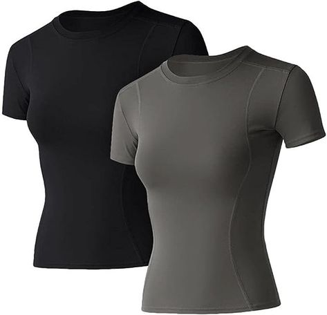 This workout shirt is made of professional fabric, 80% polyester and 20% spandex, and features a pull-on closure. It is tight-fitting, with a high elasticity for comfort. It has an approximate length, tag-free collar, and a beautiful stitched crew neckline. It is suitable for outdoor sports, workouts, hiking, running, yoga, and daily wear. It can be paired with cardigans, sweaters, or leggings. Pack Workout, Womens Workout Shirts, Compression Top, Long Sleeve Workout Top, Yoga Crop Tops, Workout Tops For Women, Women Workout, Long Sleeve Workout, Sheer Shirt