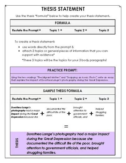 Thesis Statement Formula Handout by Jessica Brierley | TPT Thesis Anchor Chart, Thesis Statement Examples, 8th Grade Reading, Thesis Ideas, Teacher Forms, Teaching Secondary, Teachers Toolbox, Teaching High School English, Thesis Writing