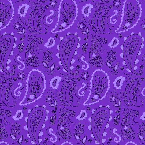 Purple Bandana, Paisley Bandana, Mosaic Pattern, Paisley Pattern, Premium Vector, Cute Wallpapers, Graphic Resources, Boho Chic, Paisley