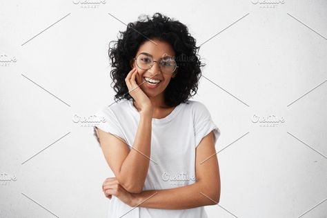 Mixed Race Woman, Dark Eyebrows, Beautiful Brunette, Show White, African Girl, Brunette Girl, White Teeth, Studio Shoot, Human Emotions