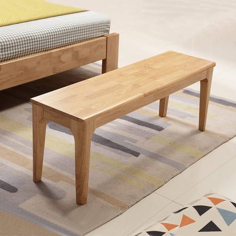 Amazon.com: BALANBO Bed End Bench Wood Bench Living Room Entrance Bench Bedroom Seat Dining Table Chair, Bedroom, Living Room, Kitchen Wooden Bench (Natural Color) : Everything Else Long Storage Bench, Bench Dining Table, Japandi Bedroom Ideas, Bed End Bench, Bench Living Room, Entrance Bench, Dining Table Bench, Bench Bedroom, Japandi Bedroom