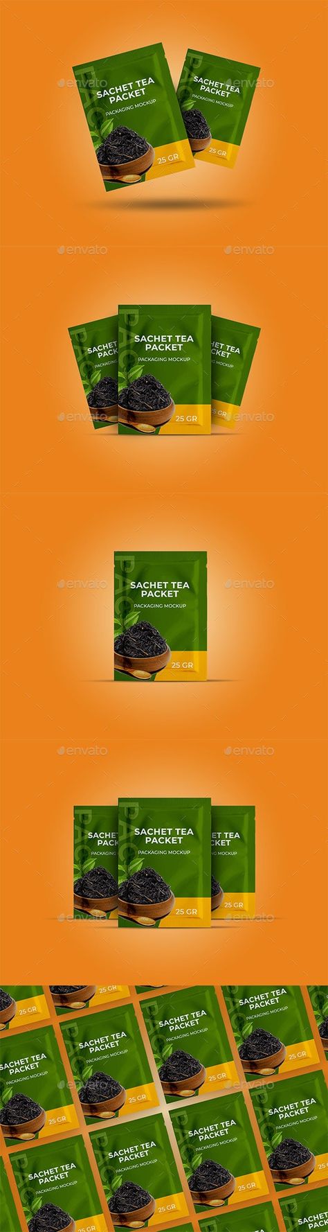 Sachet Tea Packet Mockup - Food and Drink Packaging Tea Sachet Packaging Design, Tea Packaging Design, Drink Packaging, Graphic Template, Tea Packaging, Beverage Packaging, Mockup Templates, Ads Creative, Packaging Design