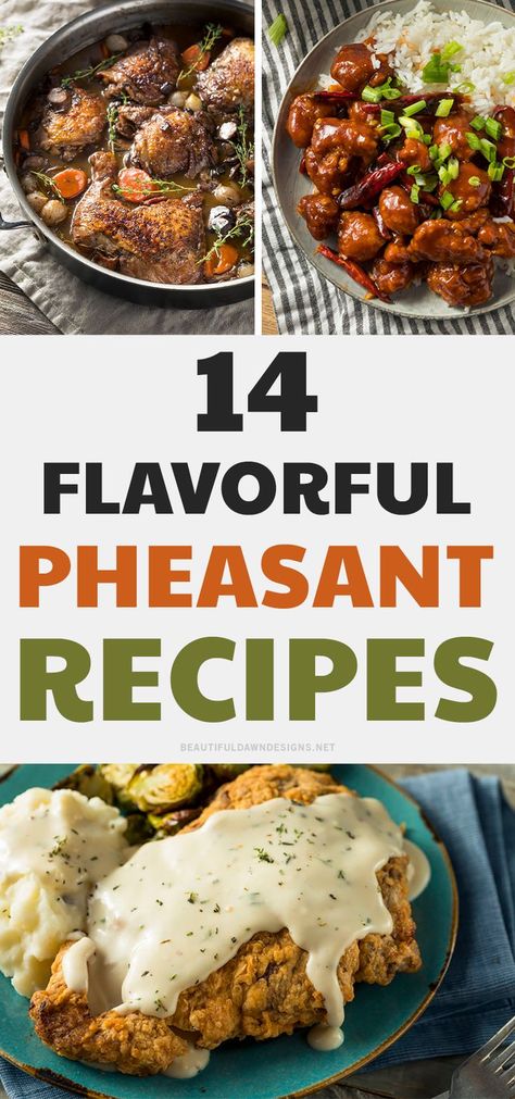 Pheasant Dinner Recipes, Partridge Recipes Oven, Pheasant Thigh Recipe, Wild Game Bird Recipes, Pheasant Stew Recipes, Pheasant Side Dish, Creamed Pheasant Recipes, Pheasant Stir Fry Recipes, Insta Pot Pheasant Recipes