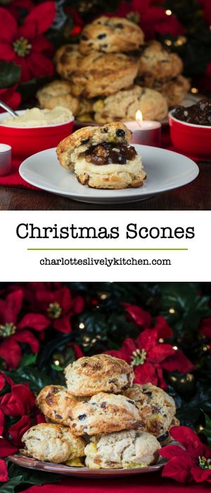 Christmas scones - brandy scones with mincemeat and marzipan. A festive twist on… Scones Christmas, Christmas Scones, Veggie Christmas, Christmas Afternoon Tea, Christmas Food Ideas, Christmas Bakes, English Scones, Christmas Yummies, Celebration Food