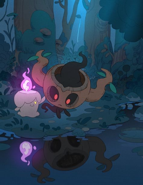 ArtStation - Litwick and Phantump, Ngan Pham Wallpapper Iphone, Latios Pokemon, Ghost Type Pokemon, Pokemon Halloween, Pokemon Team, Ghost Pokemon, Pokemon Backgrounds, Cool Pokemon Wallpapers, Ghost Type