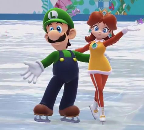 Games Couple, Daisy Princess, Mario And Peach, Green Warrior, Luigi And Daisy, Mario Tattoo, Mario Y Luigi, Satisfying Art, Mario Stuff