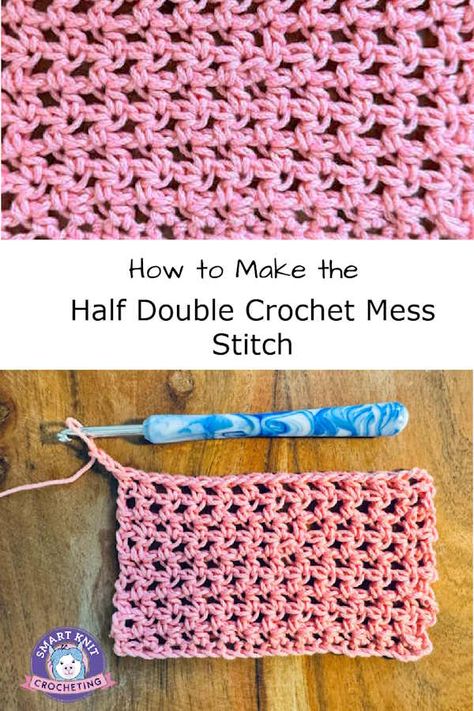 Single Crochet Mesh Stitch, Crochet Mesh Pattern, Mesh Crochet Stitch, Mesh Stitch Crochet, Crochet Mesh Stitch, Types Of Knitting Stitches, Pearl Bailey, Easy Beginner Crochet Patterns, Dog Sweater Crochet Pattern