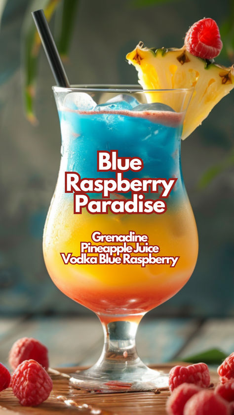 Blue Raspberry Paradise Blue Raspberry Mixed Drinks, Blue Raspberry Cocktail, Svedka Blue Raspberry Drinks, Blue Raspberry Vodka Drinks, Blue Cocktail Recipes, Adult Drinks Alcohol, Vodka Blue, Fruity Alcohol Drinks, Fun Drinks Alcohol